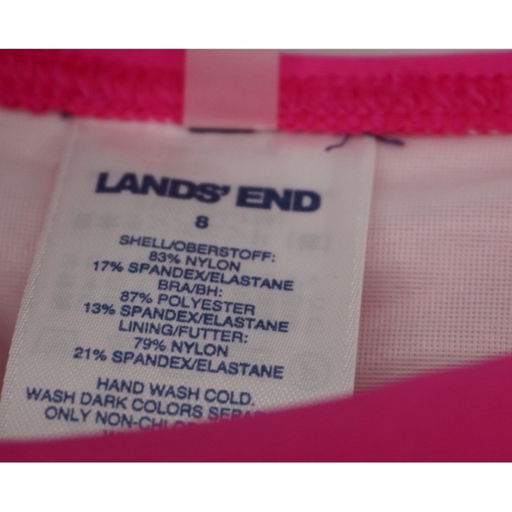 Lands End Womens Tummy Control Square Neck Swim Dress Attached Shorts Size 8 - Picture 13 of 16
